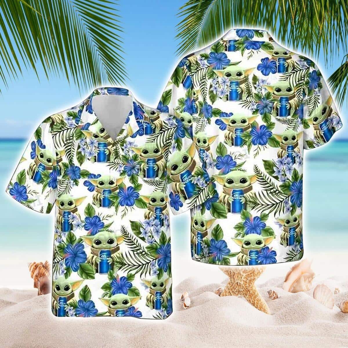 Baby Yoda Loves Bud Light Hawaiian Shirt Beer Lovers Gift