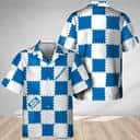 Bud Light Hawaiian Shirt Blue Gingham Pattern Beer Lovers Gift