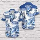 Bud Light Hawaiian Shirt Hibiscus Flower Pattern Beach Vacation Gift