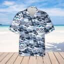 Busch Light Hawaiian Shirt Sea Island Pattern Beer Lovers Gift