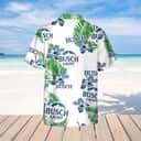 Busch Light Hawaiian Shirt Hibiscus Flower Pattern Beach Gift For Friend