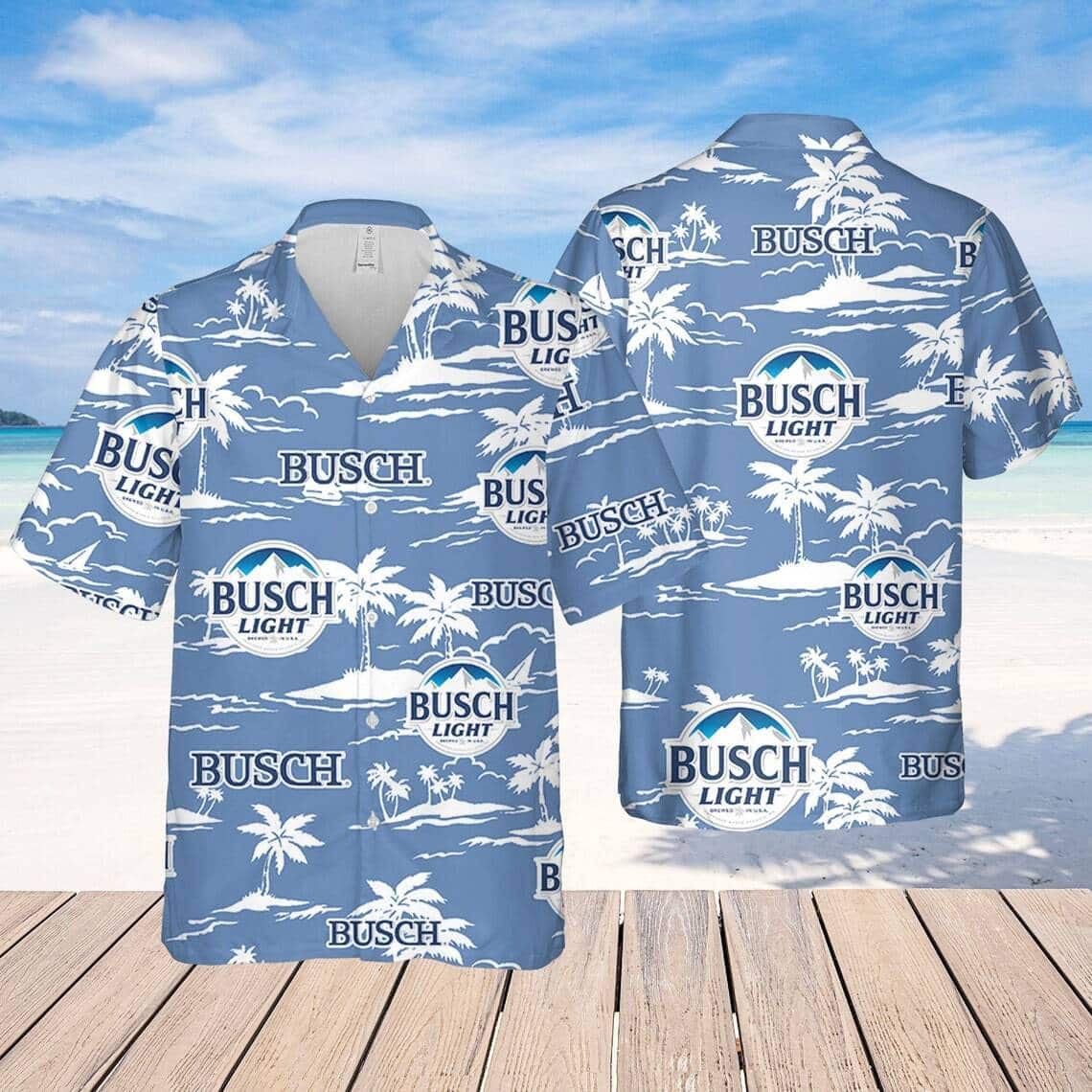 Busch Light Hawaiian Shirt Beach Pattern Birthday Gift For Beer Lovers