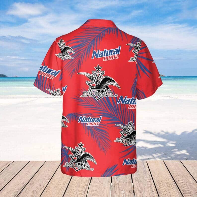 Natural Light Beer Hawaiian Shirt Palm Leaves Pattern All Over Print Natural Light Beer Hawaiian Shirt Palm Leaves Pattern All Over Print