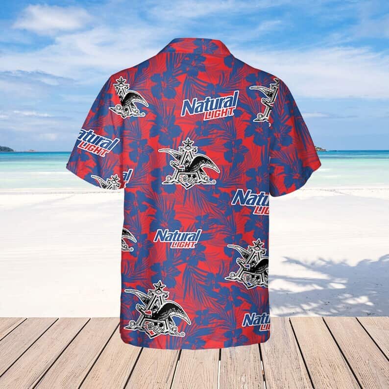 Natural Light Hawaiian Shirt Tropical Flower Pattern All Over Print Natural Light Hawaiian Shirt Tropical Flower Pattern All Over Print