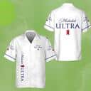 White Michelob Ultra Beer Hawaiian Shirt White Michelob Ultra Beer Hawaiian Shirt