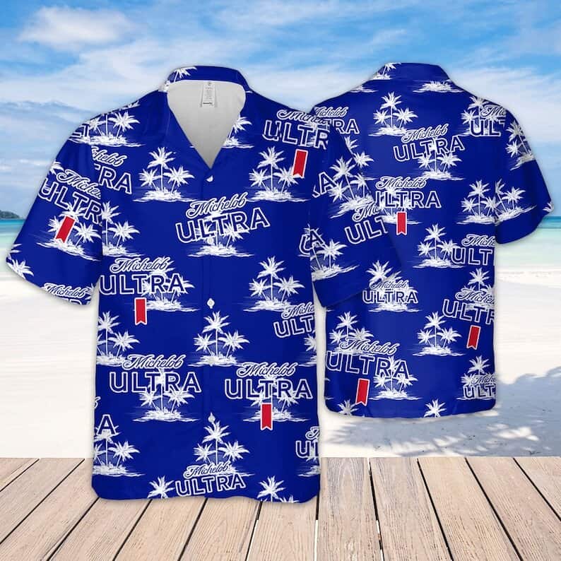 Michelob Ultra Hawaiian Shirt Island Pattern Beach Gift For Friend