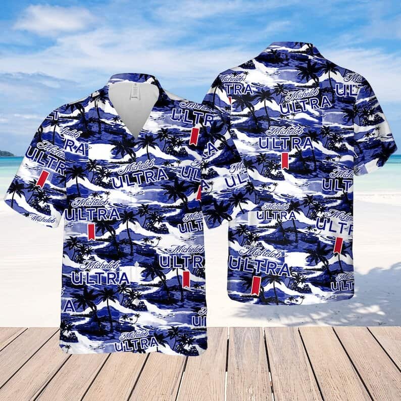 Michelob Ultra Beer Hawaiian Shirt Island Pattern Gift For Beach Trip