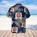 Miller Lite Beer Hawaiian Shirt Palm Leaves Pattern Gift For Beach Trip