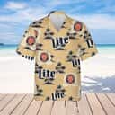 Miller Lite Hawaiian Shirt Island Pattern Summer Gift For Beach Lovers