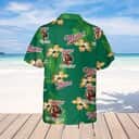 Miller High Life Hawaiian Shirt Hibiscus Flower Palm Leaf Pattern Summer Beach Gift Miller High Life Hawaiian Shirt Hibiscus Flower Palm Leaf Pattern Summer Beach Gift