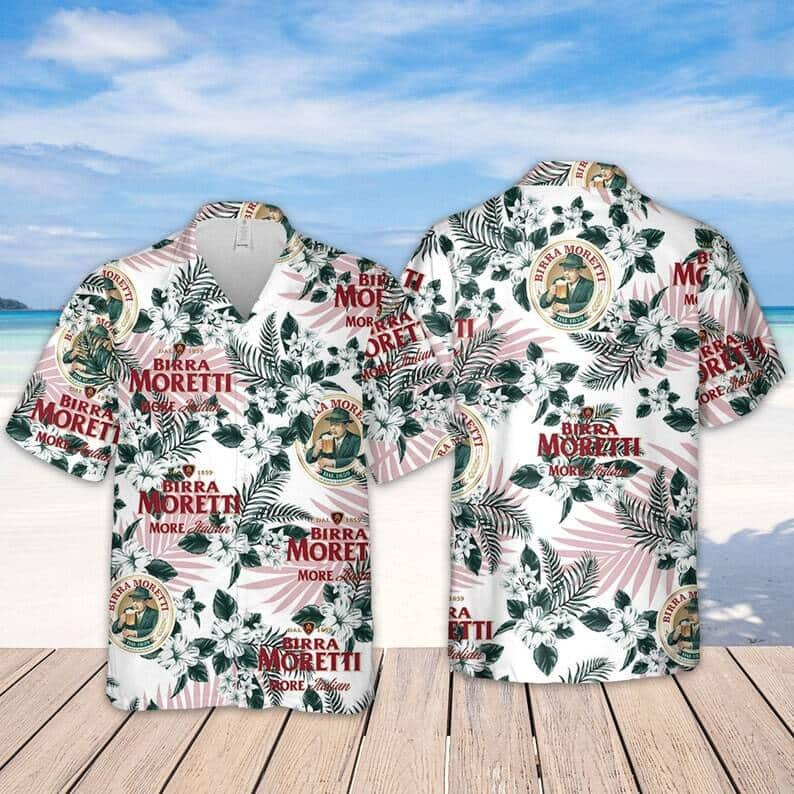 Birra Moretti Hawaiian Shirt Gift For Beach Trip