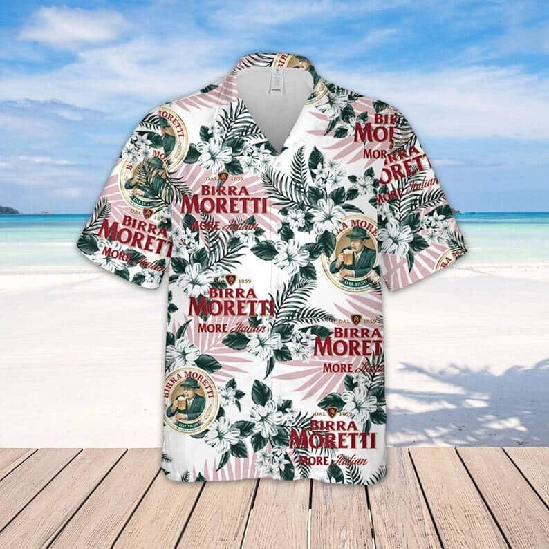 Birra Moretti Hawaiian Shirt Gift For Beach Trip
