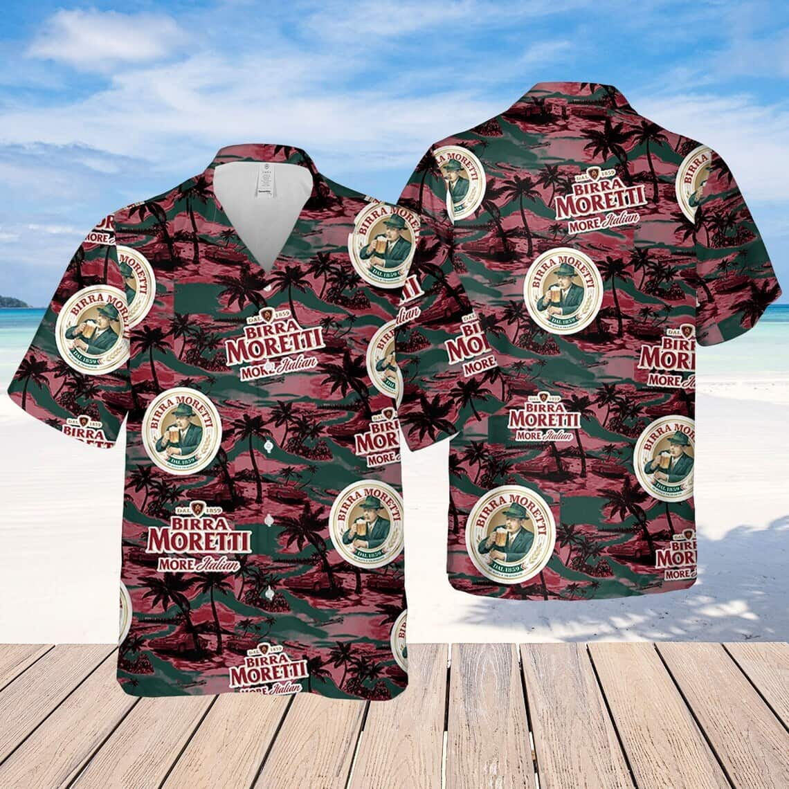 Birra Moretti Beer Island Pattern Hawaiian Shirt Gift For Hawaii Lovers