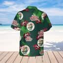 Birra Moretti Beer Hibiscus Flower Palm Leaf Pattern Hawaiian Shirt