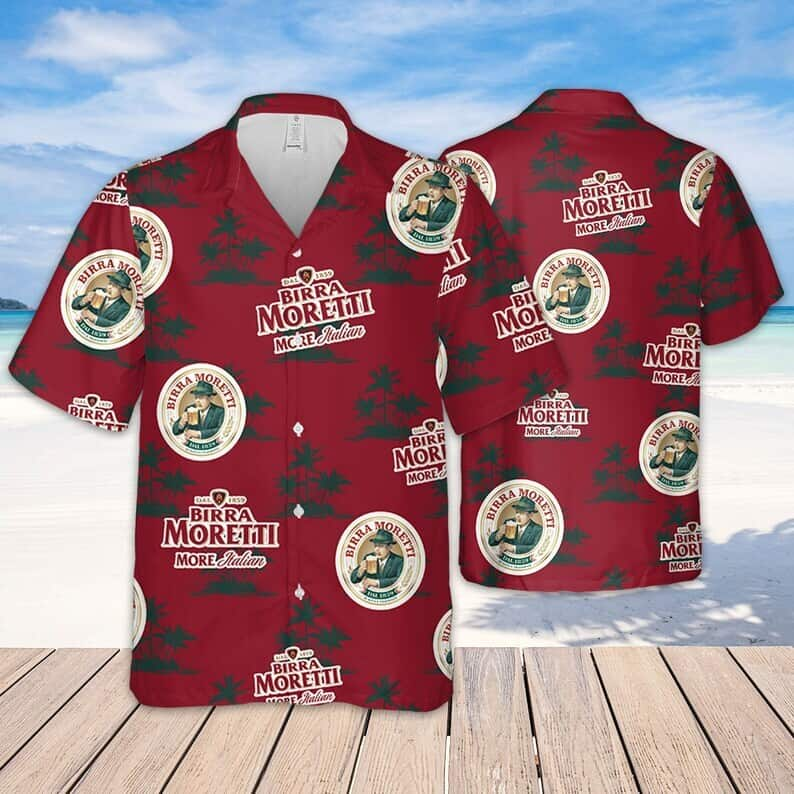 Birra Moretti Beer Hawaiian Shirt Summer Beach Gift