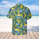 Corona Extra Beer Blue Hibiscus Flower Pattern Hawaiian Shirt Best Beach Gift Corona Extra Beer Blue Hibiscus Flower Pattern Hawaiian Shirt Best Beach Gift