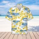 Corona Extra Beer Tropical Flower Pattern Hawaiian Shirt Corona Extra Beer Tropical Flower Pattern Hawaiian Shirt