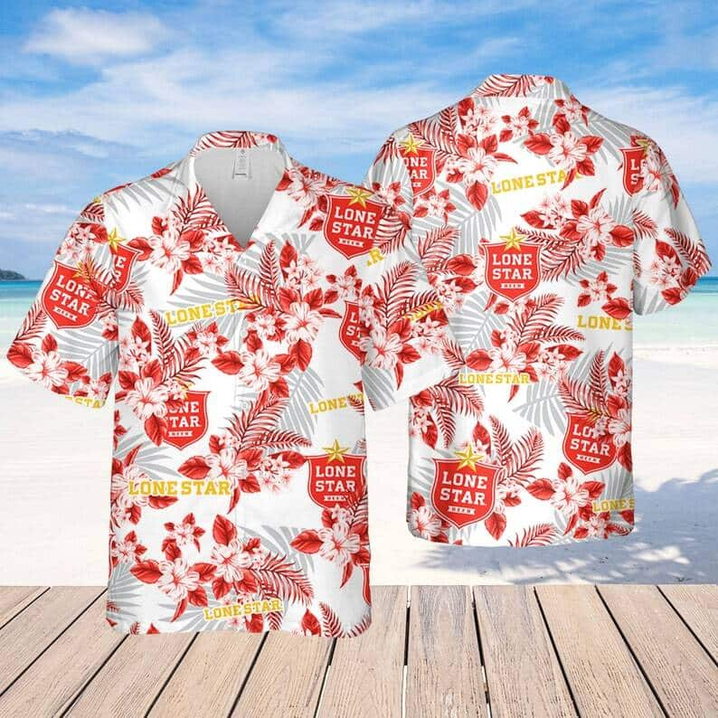 Lone Star Tropical Flower Pattern Hawaiian Shirt