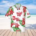 Duvel Beer Hibiscus Flower Pattern Hawaiian Shirt