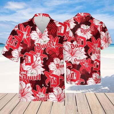 Duvel Beer Hawaiian Shirt Tropical Flower Pattern Summer Holiday Gift