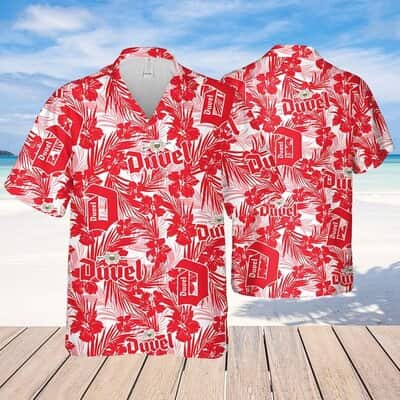 Duvel Beer Hawaiian Shirt Tropical Flower Pattern Best Beach Gift