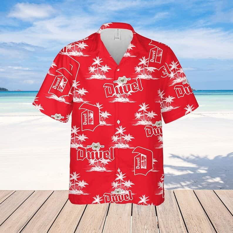 Duvel Coconut Island Pattern Hawaiian Shirt