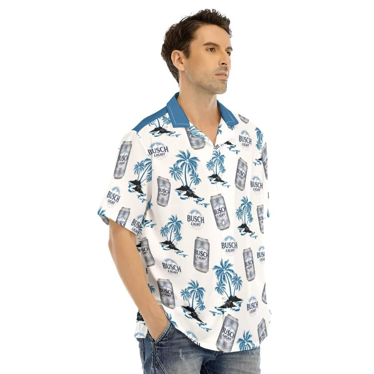 Busch Light Hawaiian Shirt Island Pattern Beach Gift For Beer Lovers