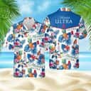 Michelob Ultra Beer Hawaiian Shirt Tropical Pattern Michelob Ultra Beer Hawaiian Shirt Tropical Pattern