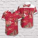 Budweiser Beer Hawaiian Shirt Tropical Flower All Over Print Budweiser Beer Hawaiian Shirt Tropical Flower All Over Print