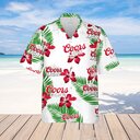 White Aloha Coors Light Hawaiian Shirt Beach Lovers Gift White Aloha Coors Light Hawaiian Shirt Beach Lovers Gift