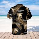 Black Aloha Palm Leaves Pattern Guinness Hawaiian Shirt