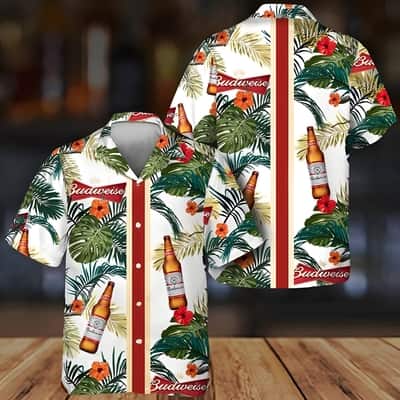 Budweiser beer Hawaiian Shirt Tropical Summer Flowers Budweiser beer Hawaiian Shirt Tropical Summer Flowers