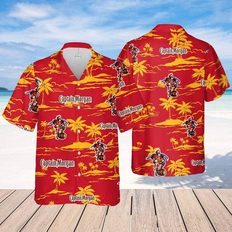 Captain Morgan Hawaiian Shirt Island Pattern Beach Gift For Friend