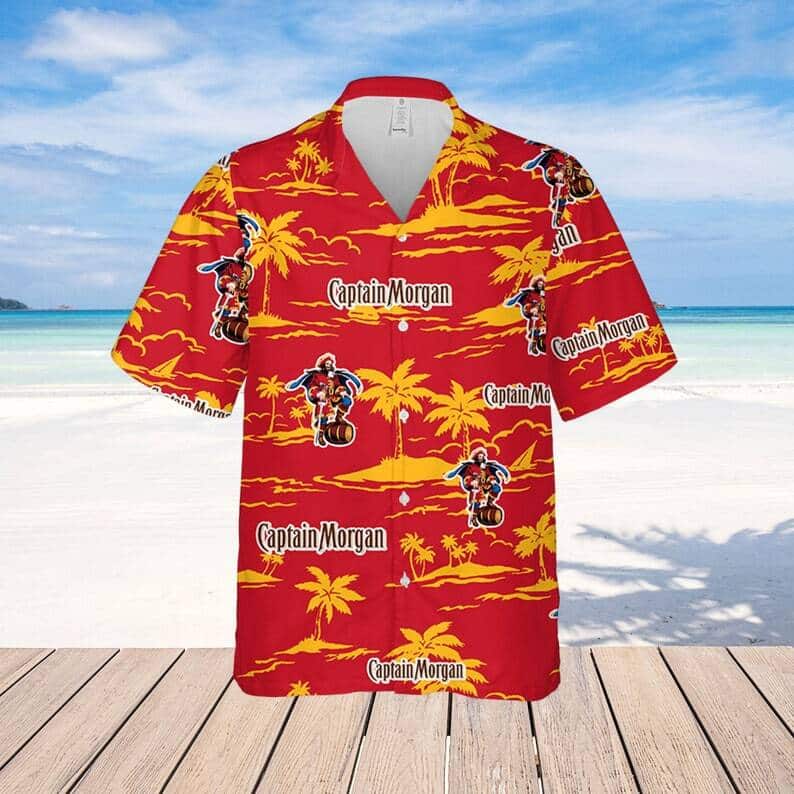 Captain Morgan Hawaiian Shirt Island Pattern Beach Gift For Friend Captain Morgan Hawaiian Shirt Island Pattern Beach Gift For Friend