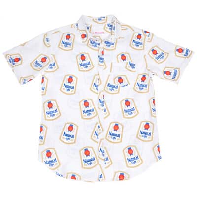 White Natural Light Hawaiian Shirt Gift For Beer Drinkers White Natural Light Hawaiian Shirt Gift For Beer Drinkers