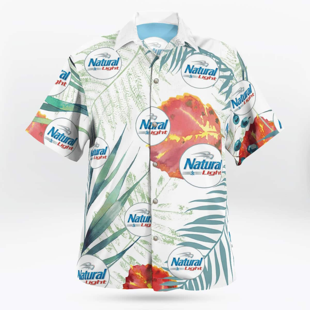 Natural Light Hawaiian Shirt Trendy Summer Gift