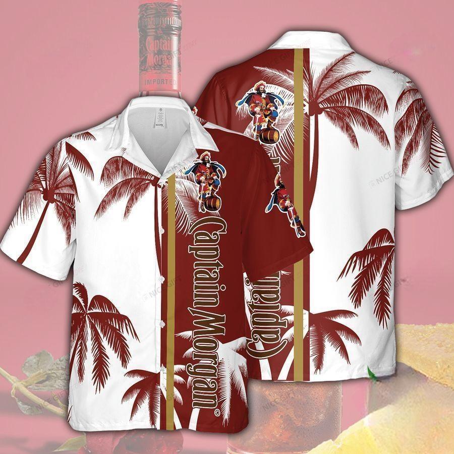 Captain Morgan Rum Hawaiian Shirt Palm Tree