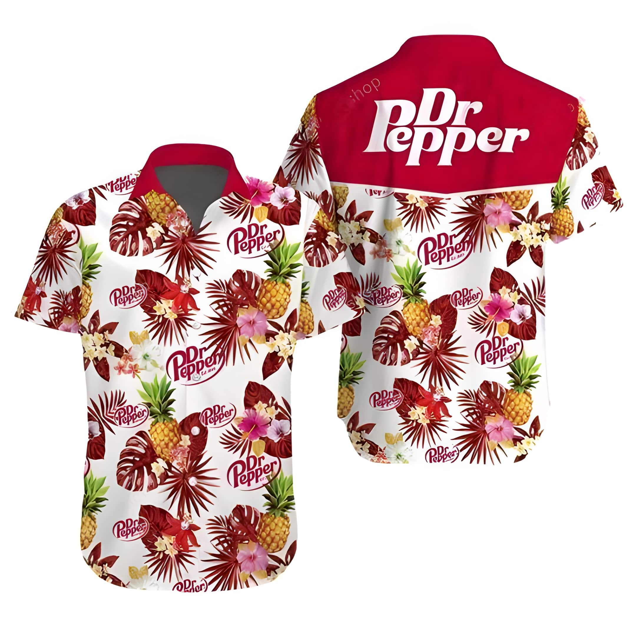 Dr Pepper Hawaiian Shirt Tropical Pattern Best Gift For Beer Lovers