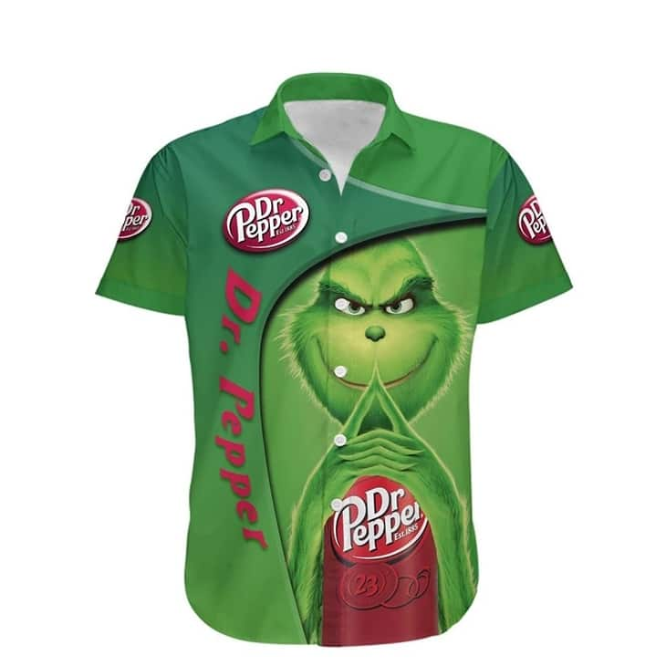 Funny Grinch Loves Dr Pepper Hawaiian Shirt Beer Lovers Gift