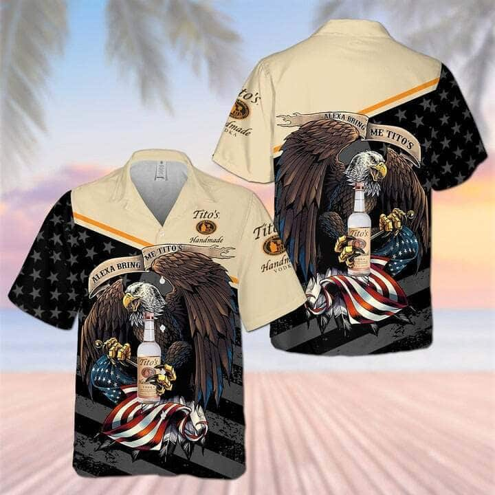 Tito’s Handmade Vodka Eagle Hawaiian Shirt Gift For Beach Vacation