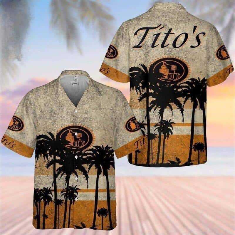 Vintage Tito’s Handmade Vodka Hawaiian Shirt Palm Tree Summer Beach Gift Vintage Tito’s Handmade Vodka Hawaiian Shirt Palm Tree Summer Beach Gift