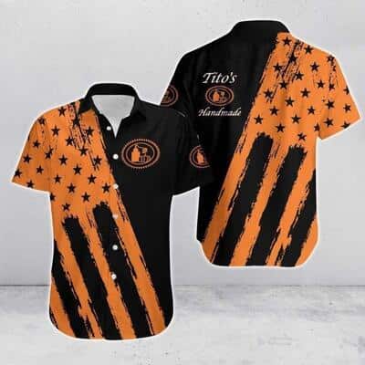 Tito’s Handmade Vodka Hawaiian Shirt USA Flag All Over Print