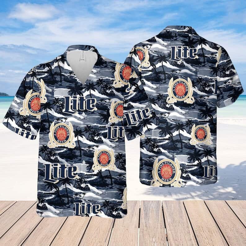Miller Lite Beer Hawaiian Shirt Vintage Gift For Beach Lovers