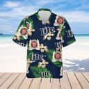 Miller Lite Hawaiian Shirt Hibiscus Flower Pattern A Fine Pilsner Beer Miller Lite Hawaiian Shirt Hibiscus Flower Pattern A Fine Pilsner Beer