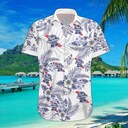 Pabst Blue Ribbon Beer Hawaiian Shirt Tropical Flower Pattern Pabst Blue Ribbon Beer Hawaiian Shirt Tropical Flower Pattern