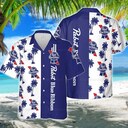 Pabst Blue Ribbon Beer Hawaiian Shirt Palm Tree Pattern Beach Gift For Friend Pabst Blue Ribbon Beer Hawaiian Shirt Palm Tree Pattern Beach Gift For Friend