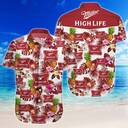 Miller High Life Hawaiian Shirt Tropical Pattern Summer Beach Gift Miller High Life Hawaiian Shirt Tropical Pattern Summer Beach Gift