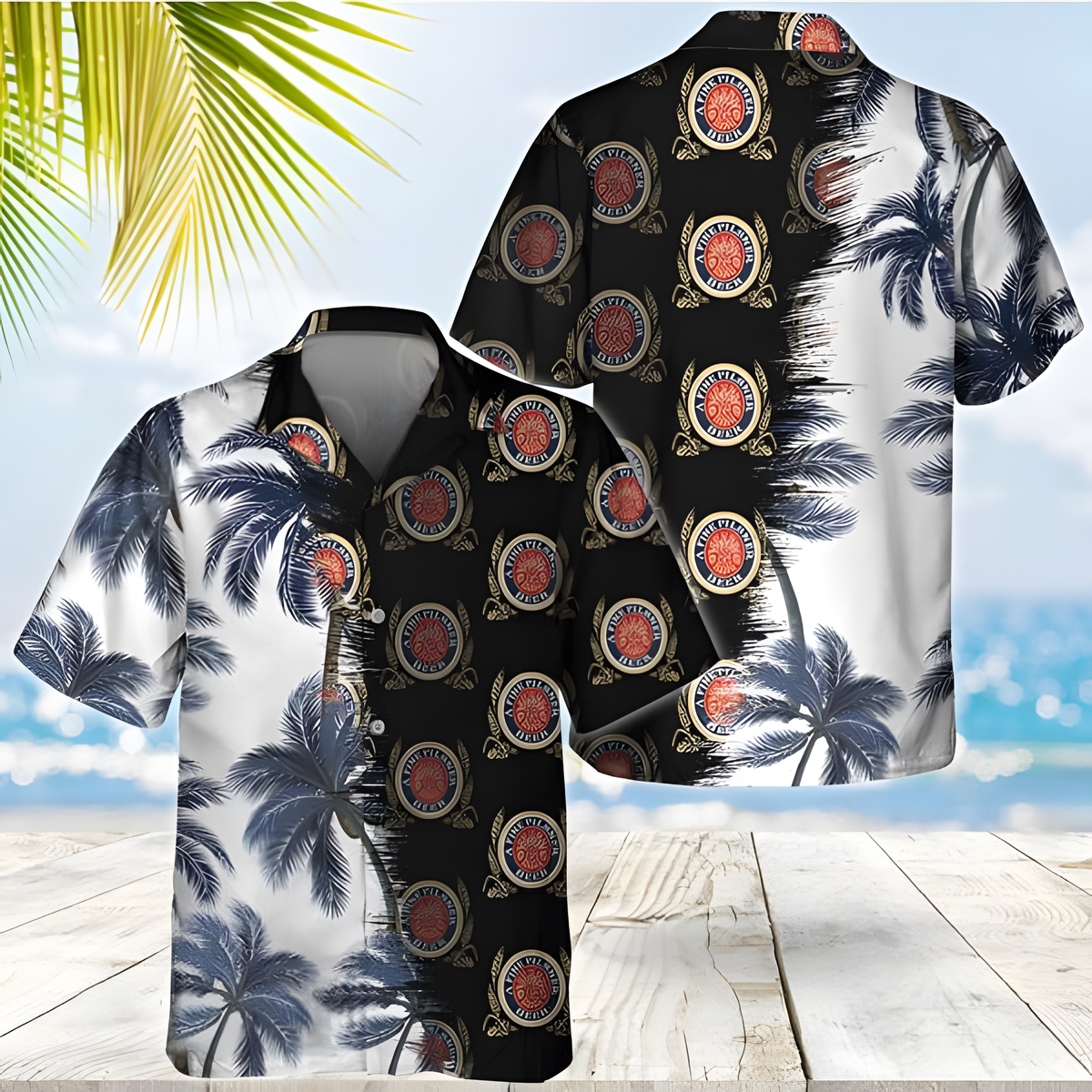 Miller Lite Hawaiian Shirt Palm Trees Trendy Summer Gift