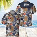 Miller Lite Hawaiian Shirt Tropical Coconut Beer Lovers Gift Miller Lite Hawaiian Shirt Tropical Coconut Beer Lovers Gift