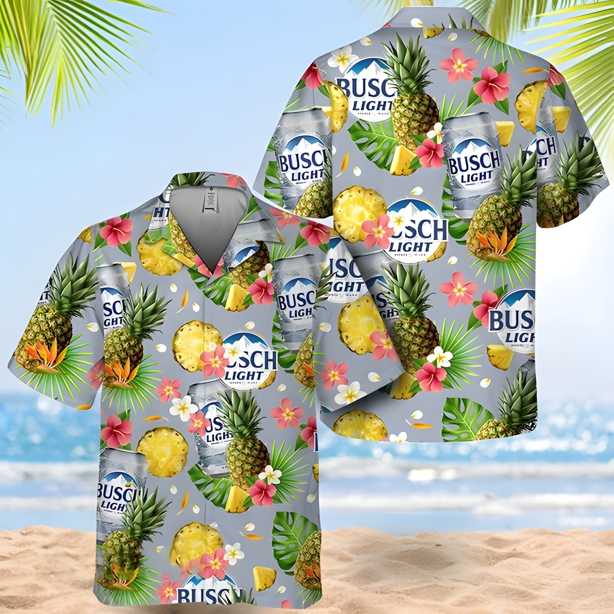 Busch Light Beer Hawaiian Shirt Pineapple Pattern Trendy Summer Gift